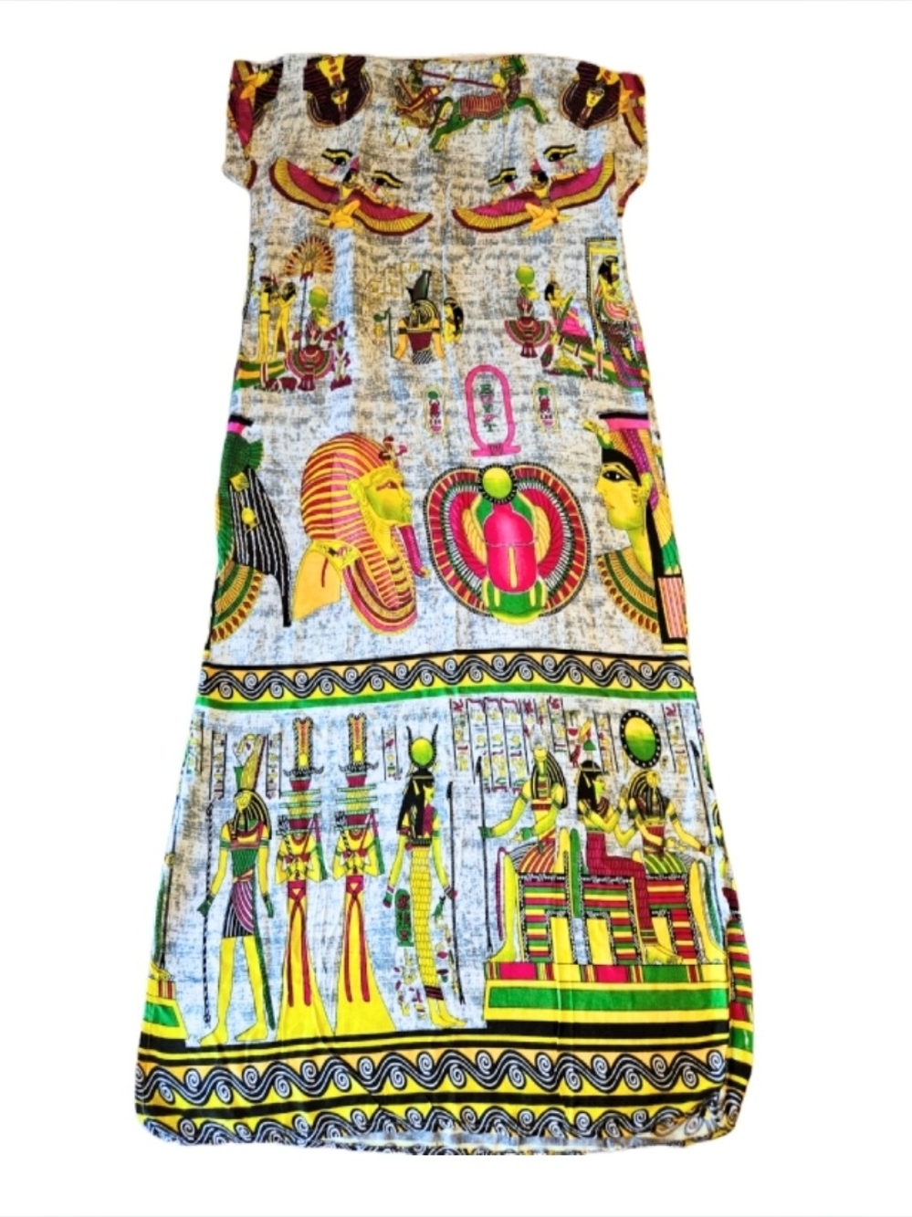 🦜Egyptian Motif Maxi Dress - Multicolor
